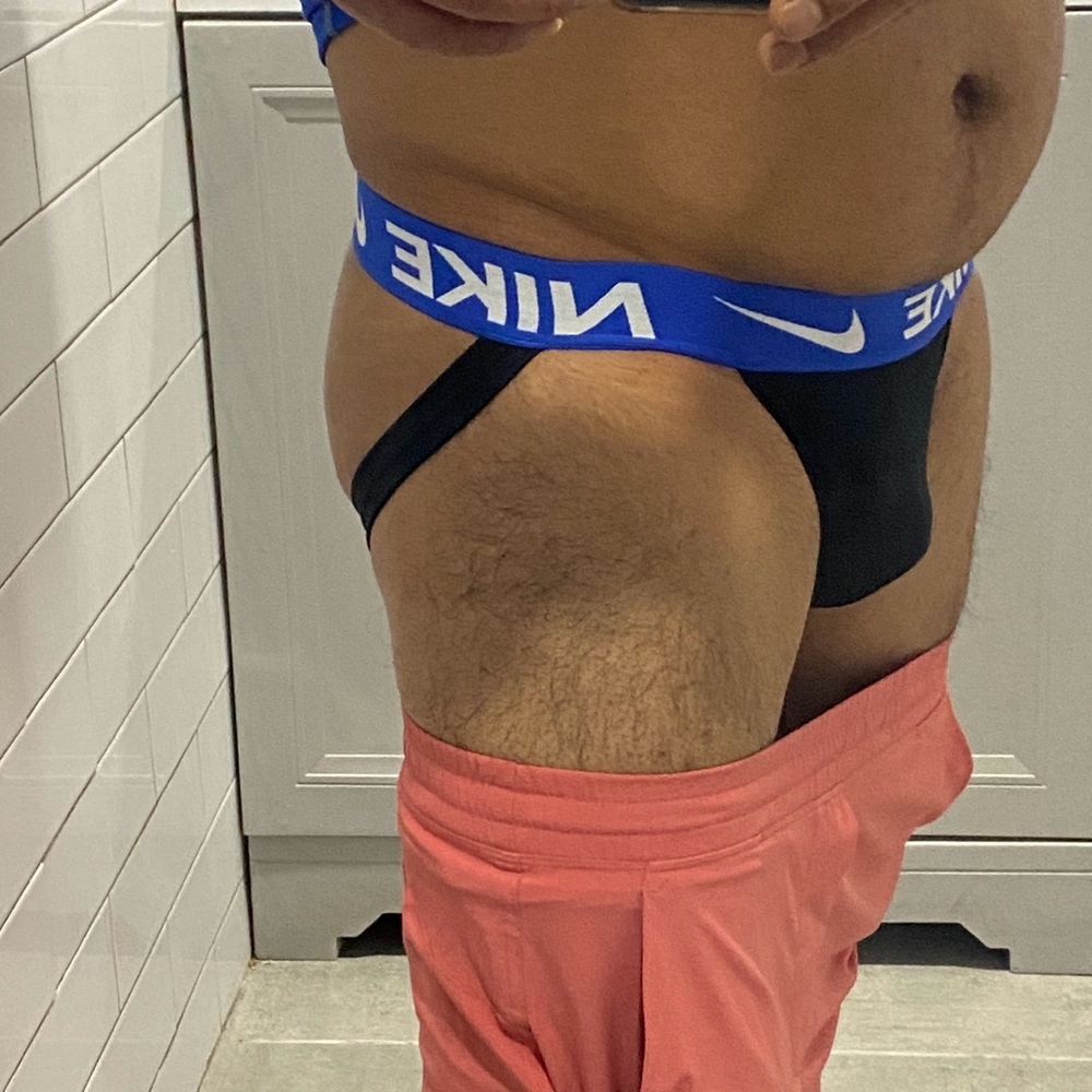 Nike Men's Black Briefs with Blue Waistband